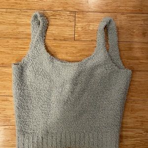 Skims cozy knit aqua pant and top